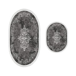 Mijölnir Juego de alfombras de baño Gris